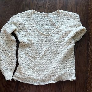 Free people sweater, cream color size small